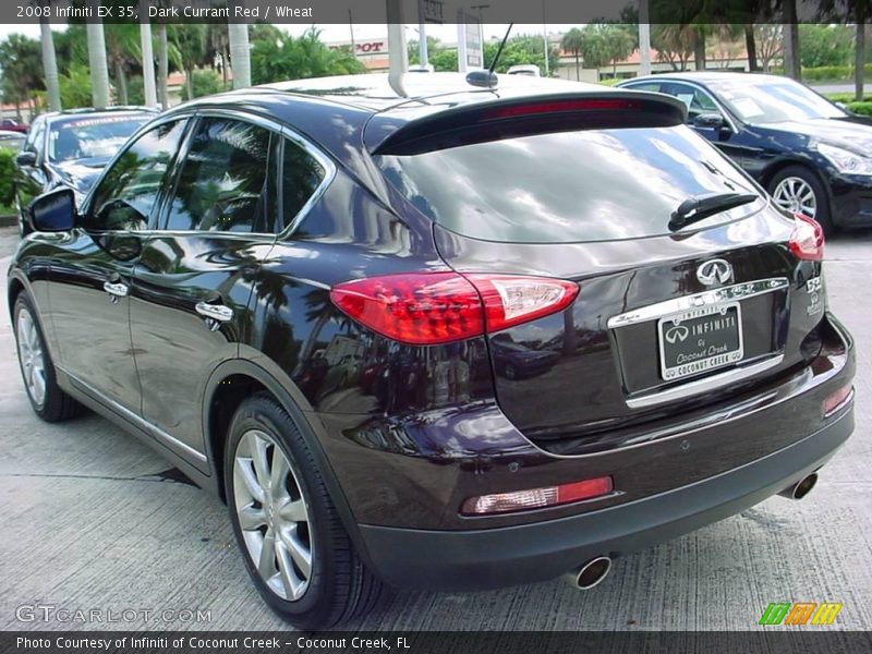 Dark Currant Red / Wheat 2008 Infiniti EX 35