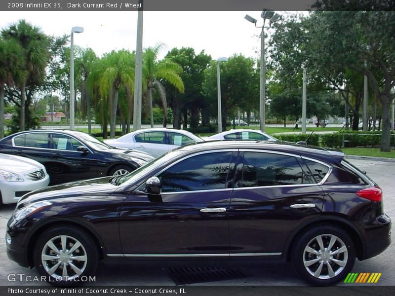 Dark Currant Red / Wheat 2008 Infiniti EX 35