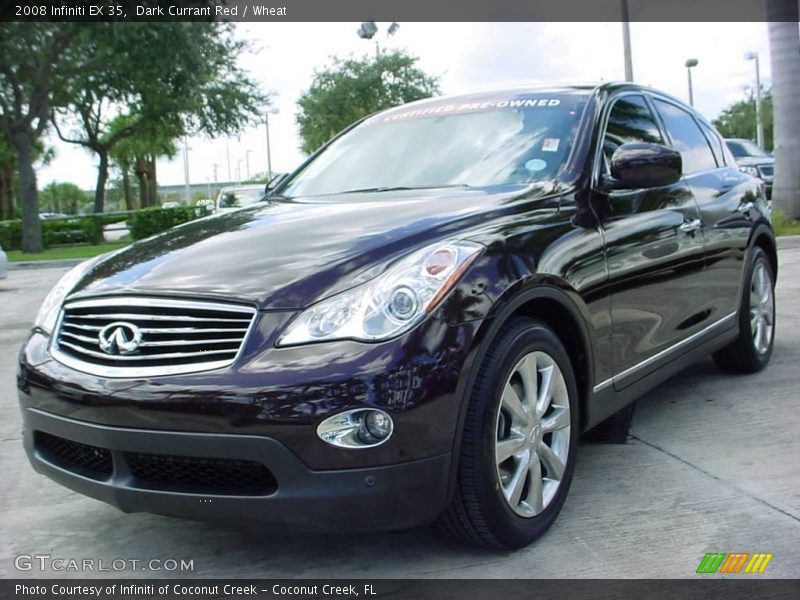 Dark Currant Red / Wheat 2008 Infiniti EX 35