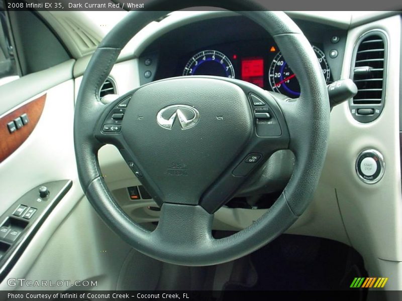 Dark Currant Red / Wheat 2008 Infiniti EX 35
