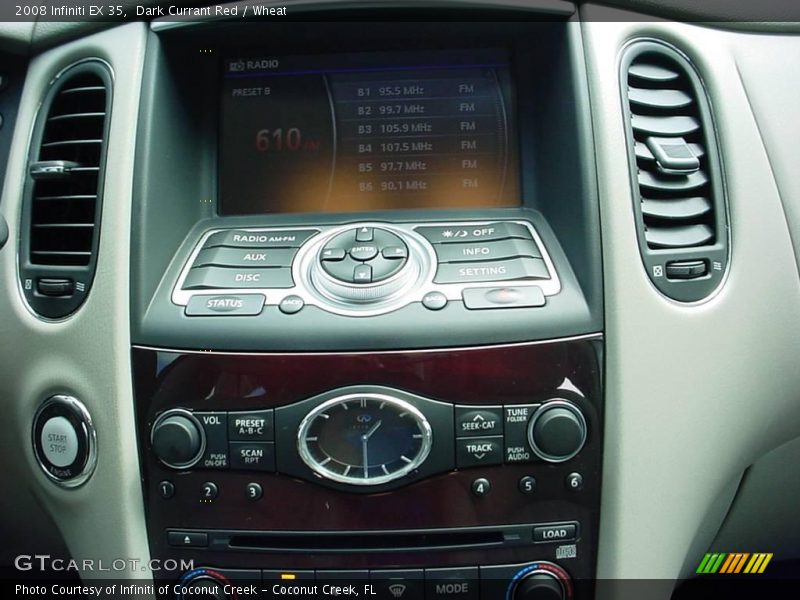 Dark Currant Red / Wheat 2008 Infiniti EX 35