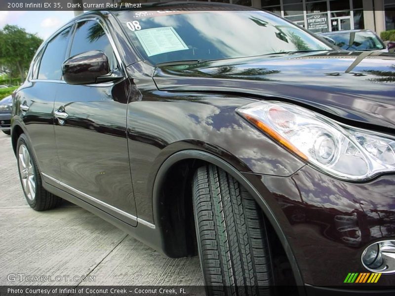 Dark Currant Red / Wheat 2008 Infiniti EX 35