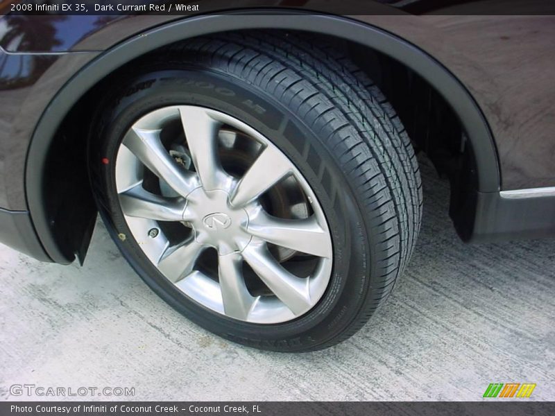 Dark Currant Red / Wheat 2008 Infiniti EX 35