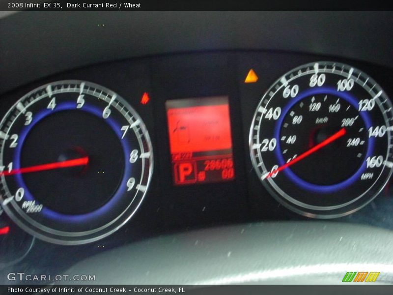 Dark Currant Red / Wheat 2008 Infiniti EX 35
