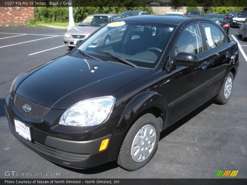 Black / Gray 2007 Kia Rio SX Sedan