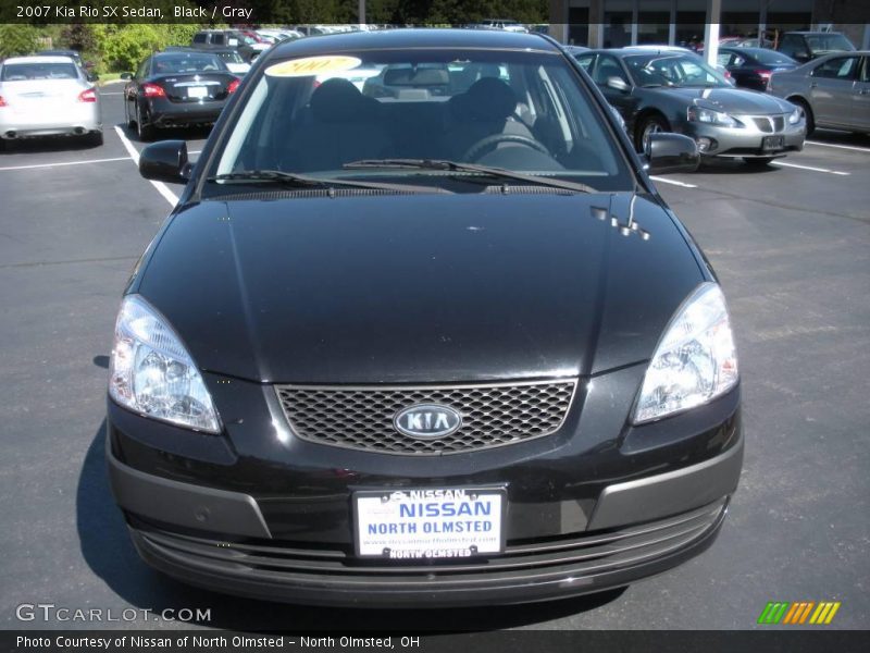 Black / Gray 2007 Kia Rio SX Sedan