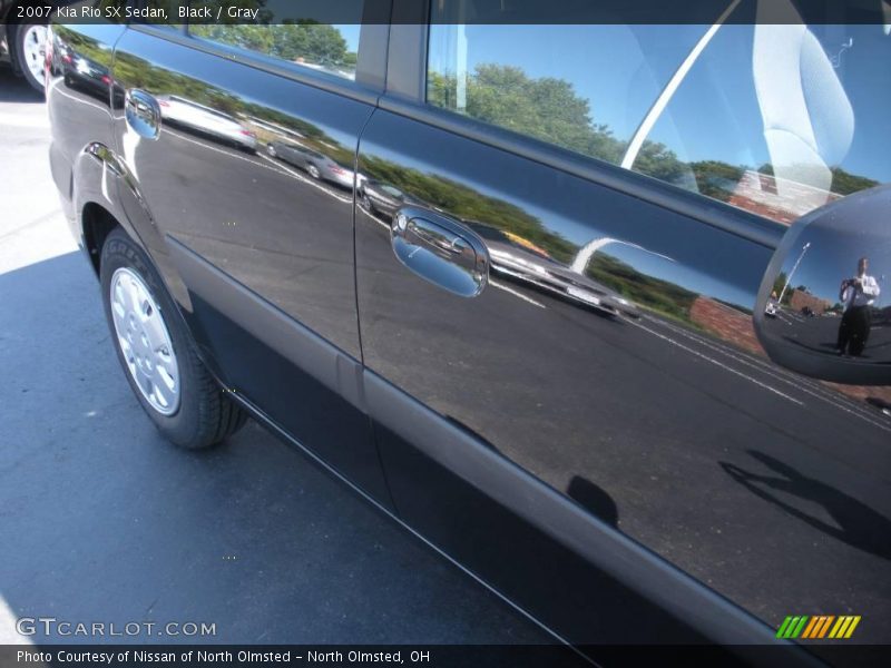 Black / Gray 2007 Kia Rio SX Sedan