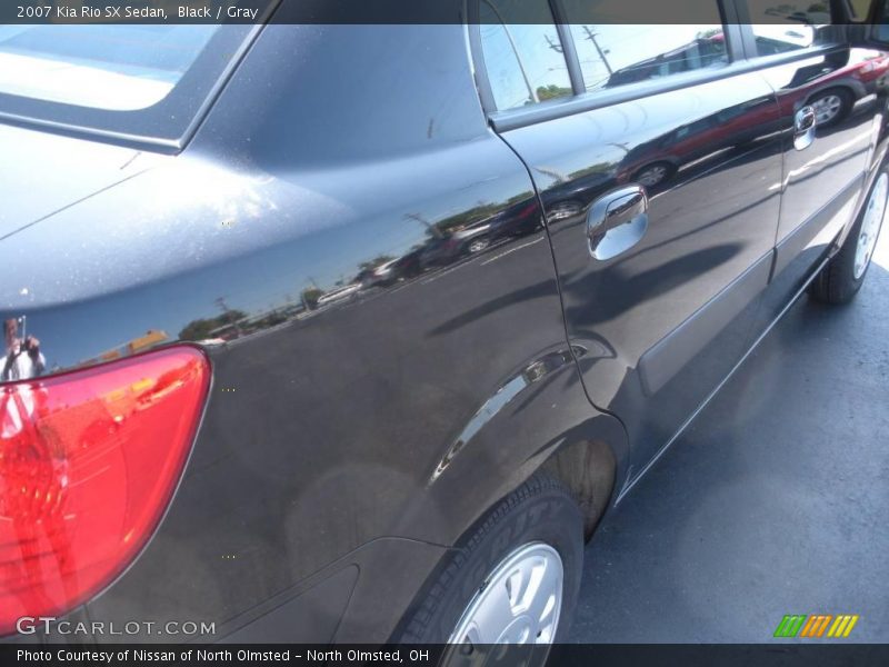Black / Gray 2007 Kia Rio SX Sedan