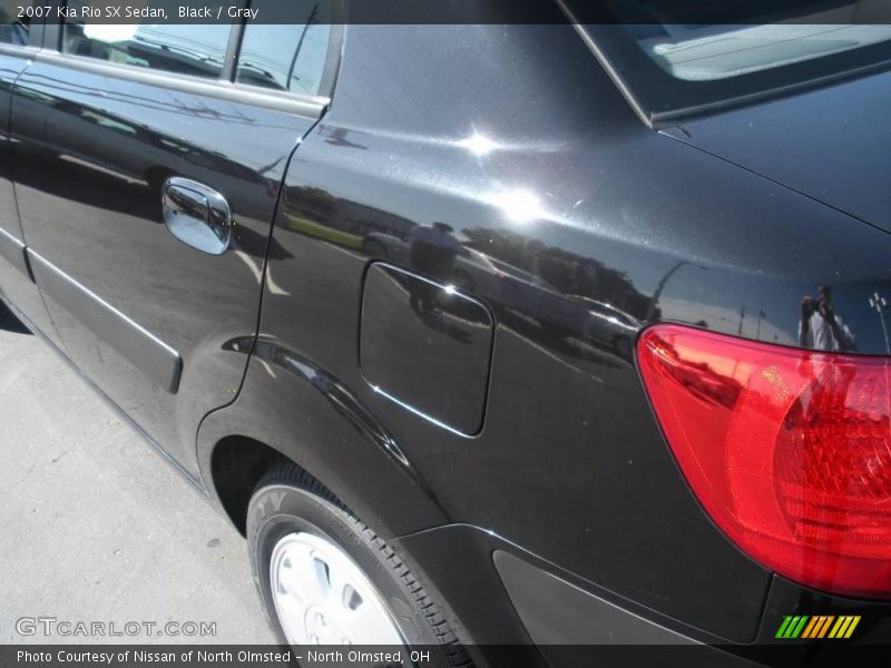 Black / Gray 2007 Kia Rio SX Sedan