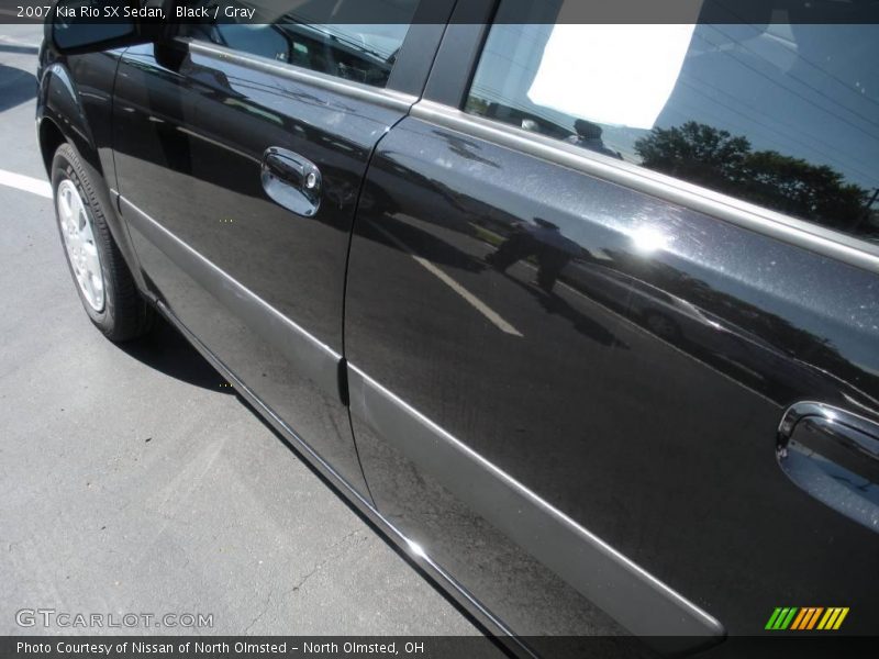 Black / Gray 2007 Kia Rio SX Sedan
