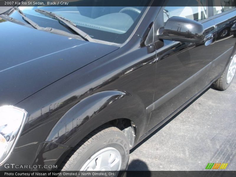 Black / Gray 2007 Kia Rio SX Sedan