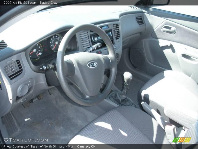 Black / Gray 2007 Kia Rio SX Sedan