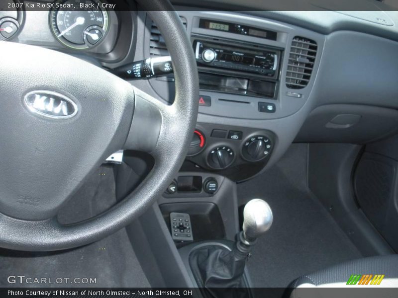 Black / Gray 2007 Kia Rio SX Sedan