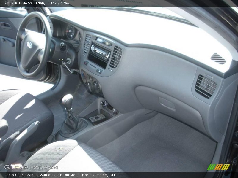 Black / Gray 2007 Kia Rio SX Sedan