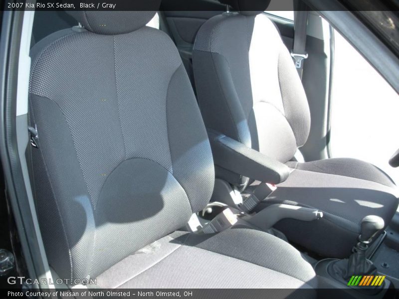 Black / Gray 2007 Kia Rio SX Sedan