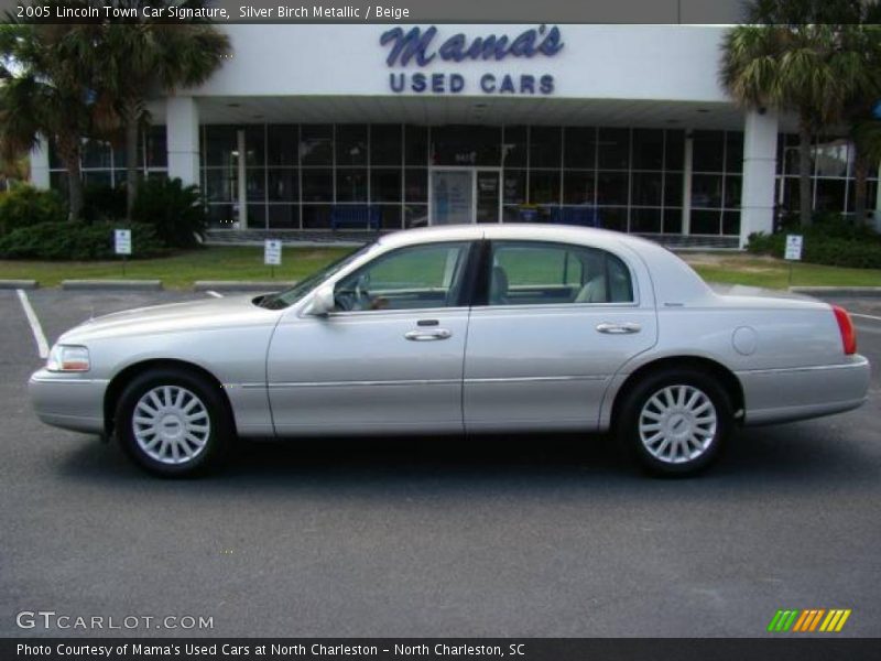 Silver Birch Metallic / Beige 2005 Lincoln Town Car Signature