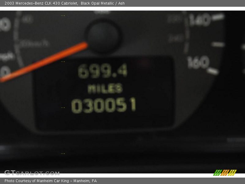 Black Opal Metallic / Ash 2003 Mercedes-Benz CLK 430 Cabriolet