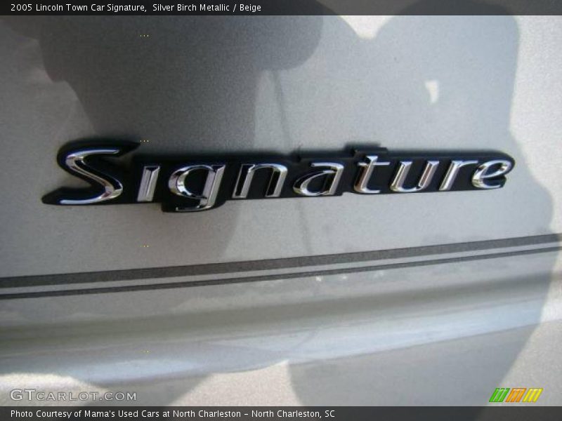 Silver Birch Metallic / Beige 2005 Lincoln Town Car Signature