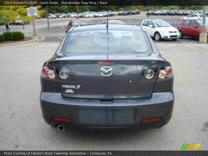 Metropolitan Gray Mica / Black 2009 Mazda MAZDA3 i Sport Sedan