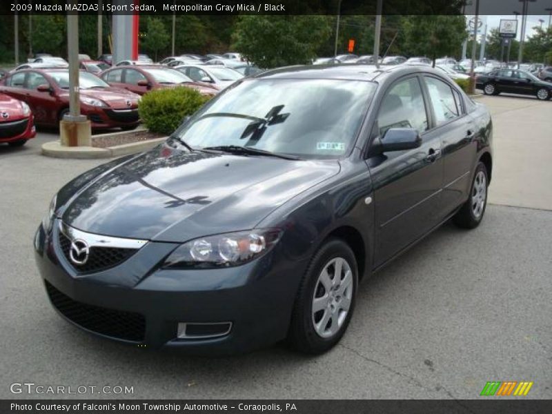 Metropolitan Gray Mica / Black 2009 Mazda MAZDA3 i Sport Sedan