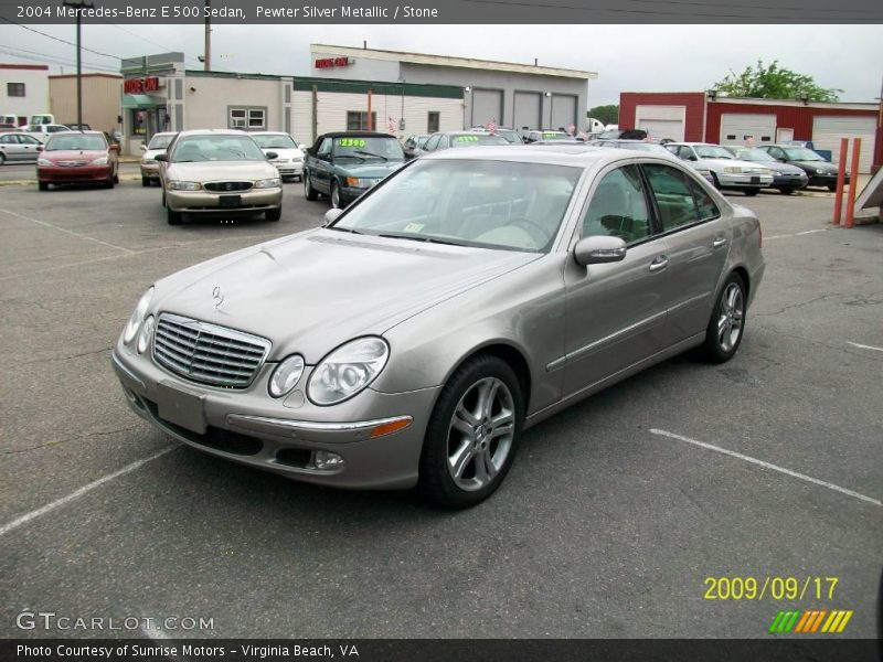 Pewter Silver Metallic / Stone 2004 Mercedes-Benz E 500 Sedan