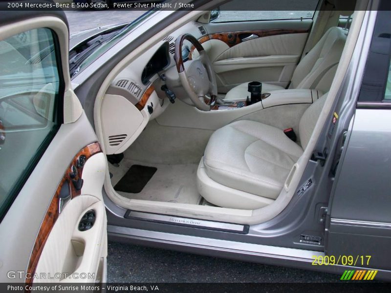 Pewter Silver Metallic / Stone 2004 Mercedes-Benz E 500 Sedan