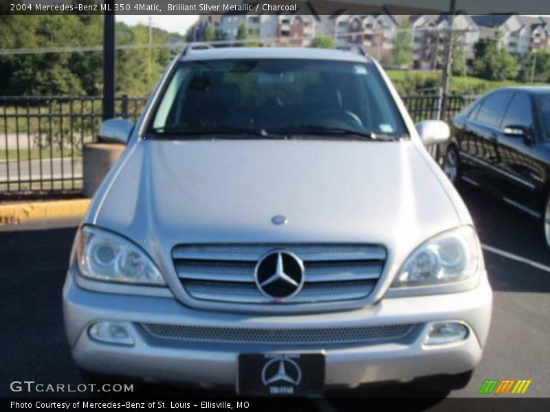 Brilliant Silver Metallic / Charcoal 2004 Mercedes-Benz ML 350 4Matic