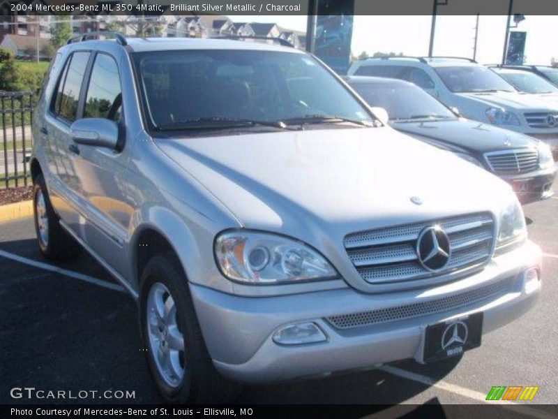 Brilliant Silver Metallic / Charcoal 2004 Mercedes-Benz ML 350 4Matic