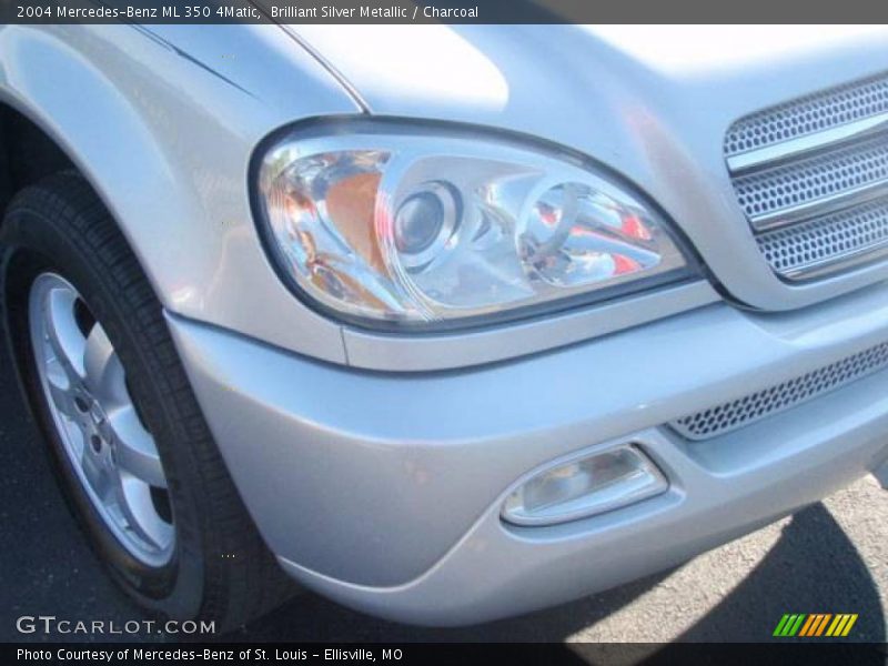 Brilliant Silver Metallic / Charcoal 2004 Mercedes-Benz ML 350 4Matic