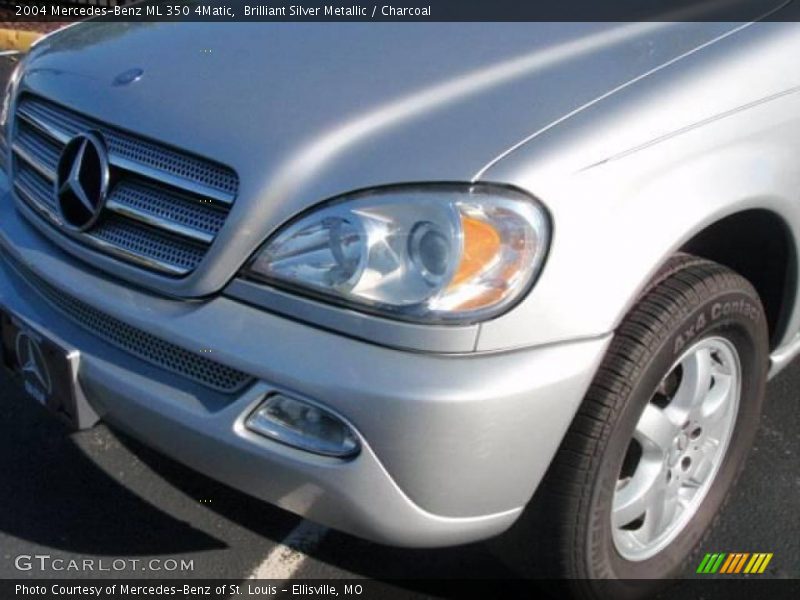 Brilliant Silver Metallic / Charcoal 2004 Mercedes-Benz ML 350 4Matic