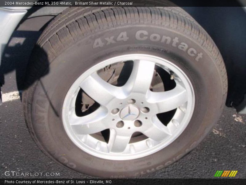 Brilliant Silver Metallic / Charcoal 2004 Mercedes-Benz ML 350 4Matic