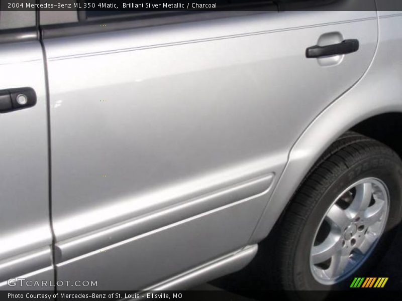 Brilliant Silver Metallic / Charcoal 2004 Mercedes-Benz ML 350 4Matic