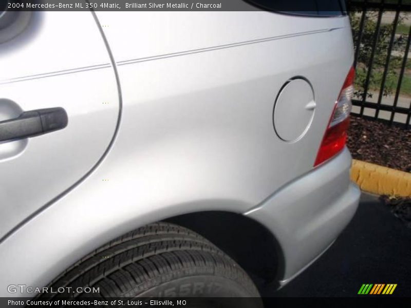 Brilliant Silver Metallic / Charcoal 2004 Mercedes-Benz ML 350 4Matic
