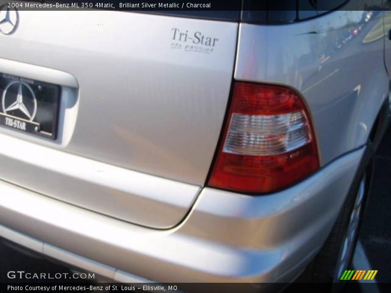 Brilliant Silver Metallic / Charcoal 2004 Mercedes-Benz ML 350 4Matic