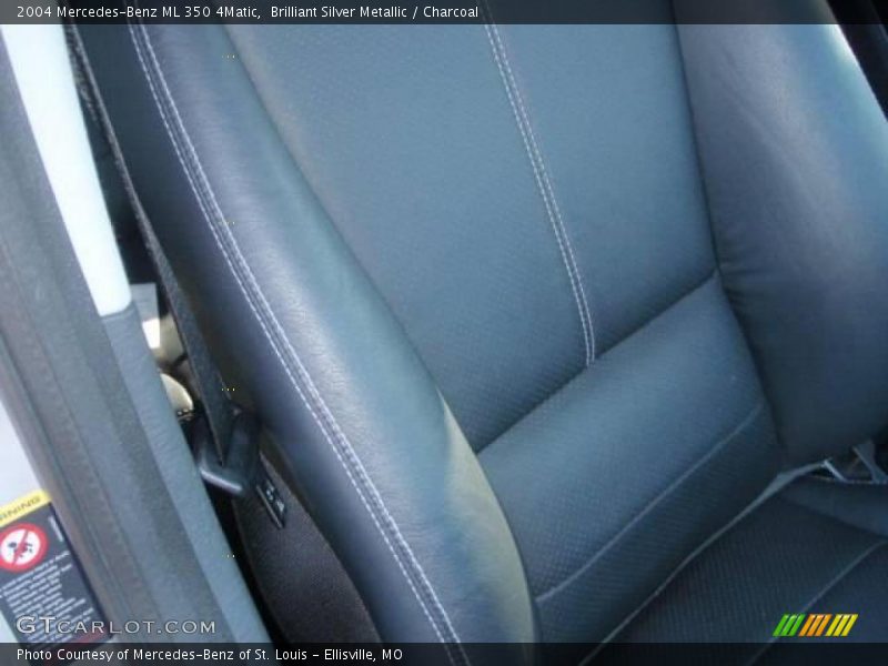 Brilliant Silver Metallic / Charcoal 2004 Mercedes-Benz ML 350 4Matic