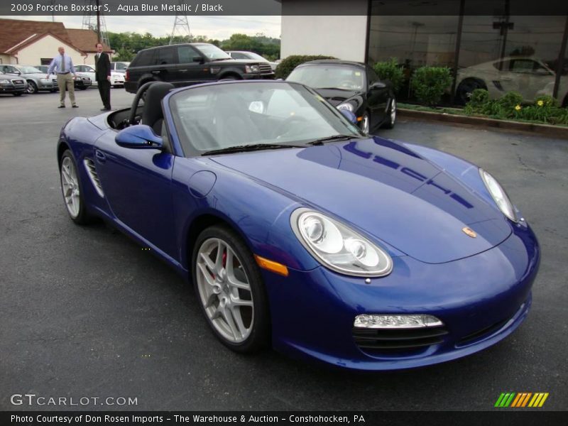 Aqua Blue Metallic / Black 2009 Porsche Boxster S