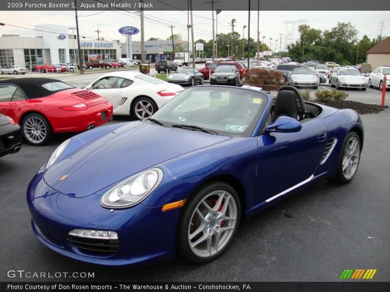 Aqua Blue Metallic / Black 2009 Porsche Boxster S