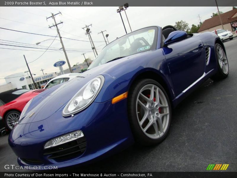 Aqua Blue Metallic / Black 2009 Porsche Boxster S