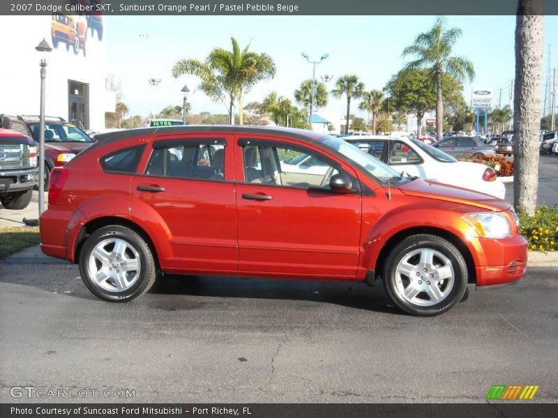 Sunburst Orange Pearl / Pastel Pebble Beige 2007 Dodge Caliber SXT