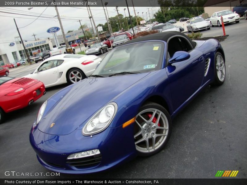 Aqua Blue Metallic / Black 2009 Porsche Boxster S