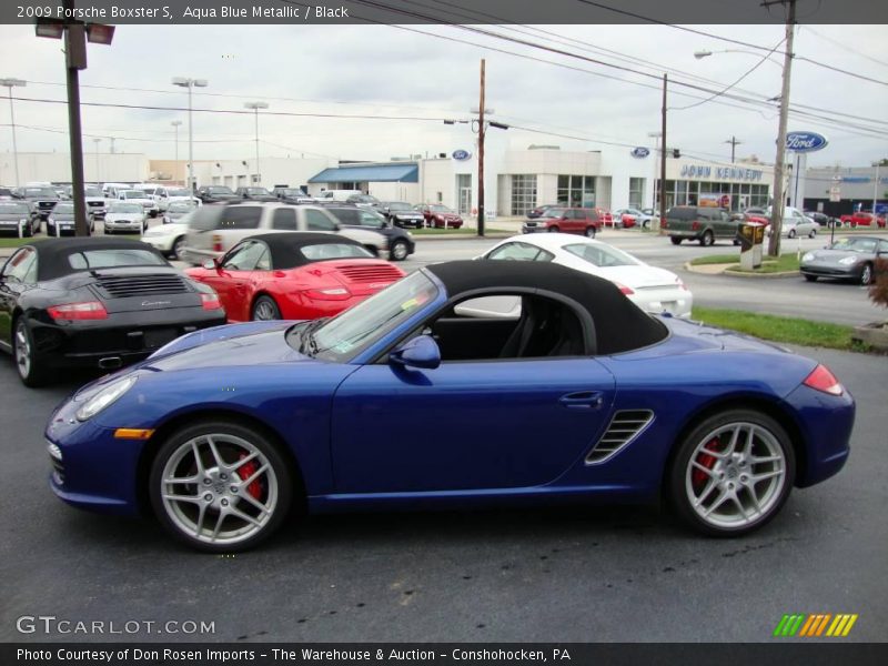 Aqua Blue Metallic / Black 2009 Porsche Boxster S