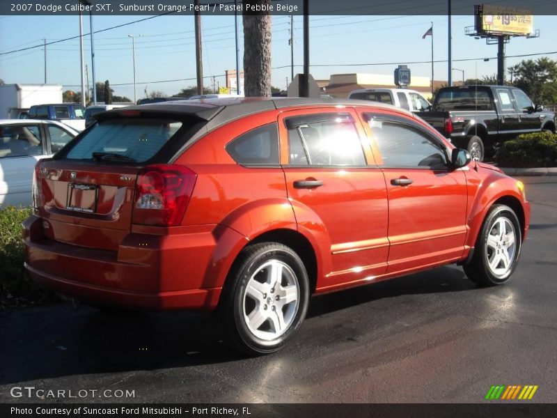 Sunburst Orange Pearl / Pastel Pebble Beige 2007 Dodge Caliber SXT