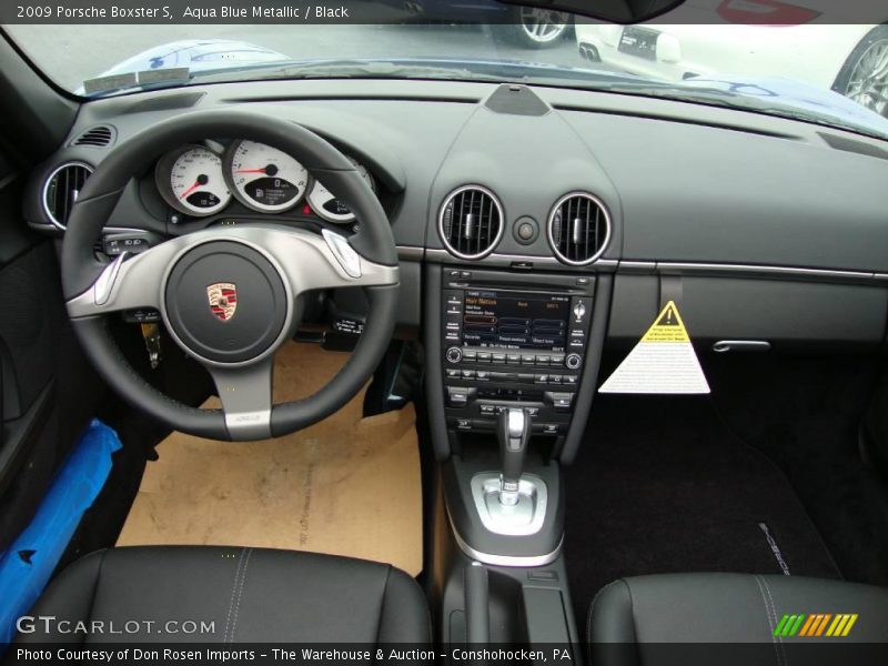 Aqua Blue Metallic / Black 2009 Porsche Boxster S