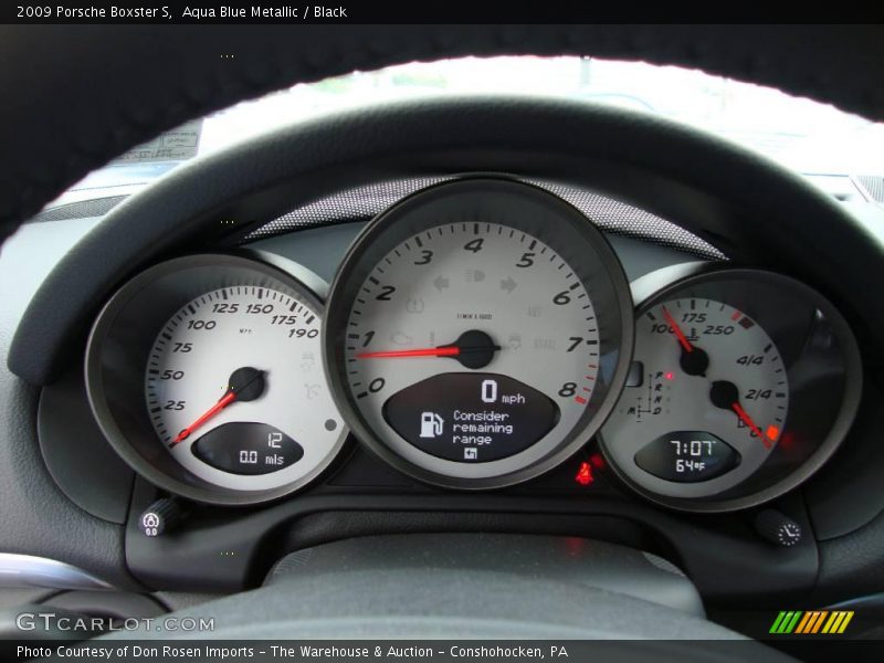 Aqua Blue Metallic / Black 2009 Porsche Boxster S