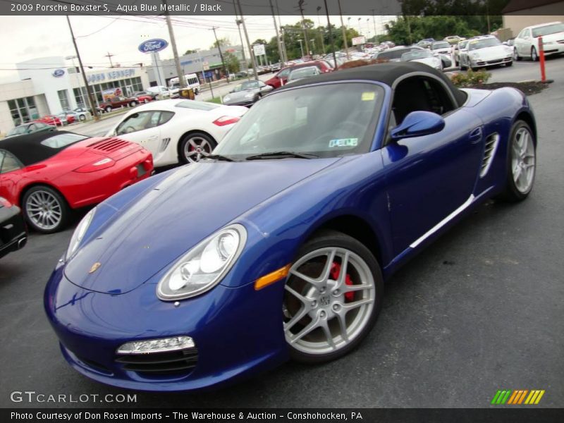 Aqua Blue Metallic / Black 2009 Porsche Boxster S