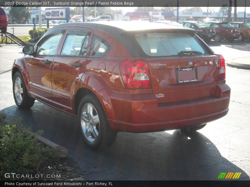 Sunburst Orange Pearl / Pastel Pebble Beige 2007 Dodge Caliber SXT