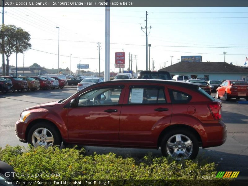 Sunburst Orange Pearl / Pastel Pebble Beige 2007 Dodge Caliber SXT