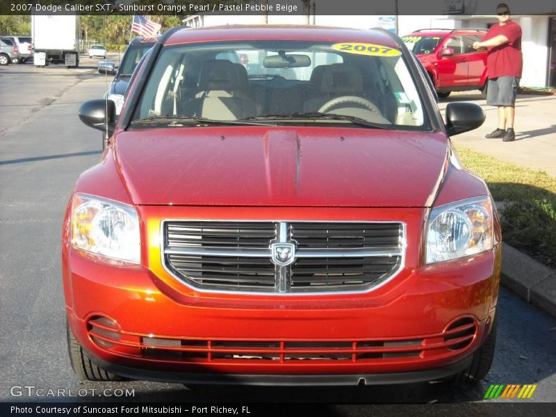 Sunburst Orange Pearl / Pastel Pebble Beige 2007 Dodge Caliber SXT