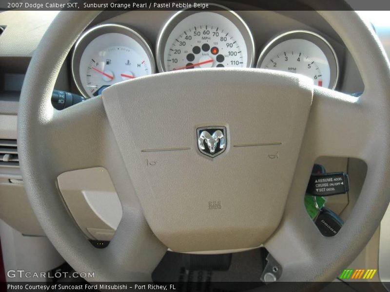 Sunburst Orange Pearl / Pastel Pebble Beige 2007 Dodge Caliber SXT