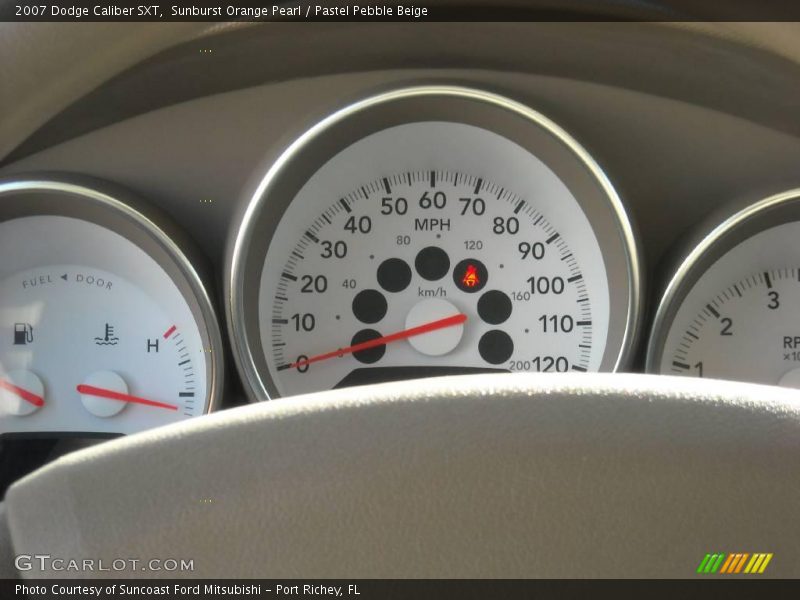 Sunburst Orange Pearl / Pastel Pebble Beige 2007 Dodge Caliber SXT